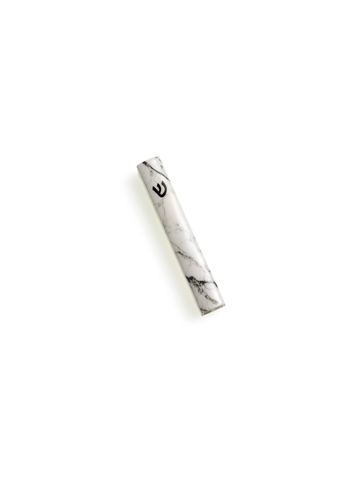 Marble Mezuzah Case Black and White with Black ... | Aluminium Mezuzah