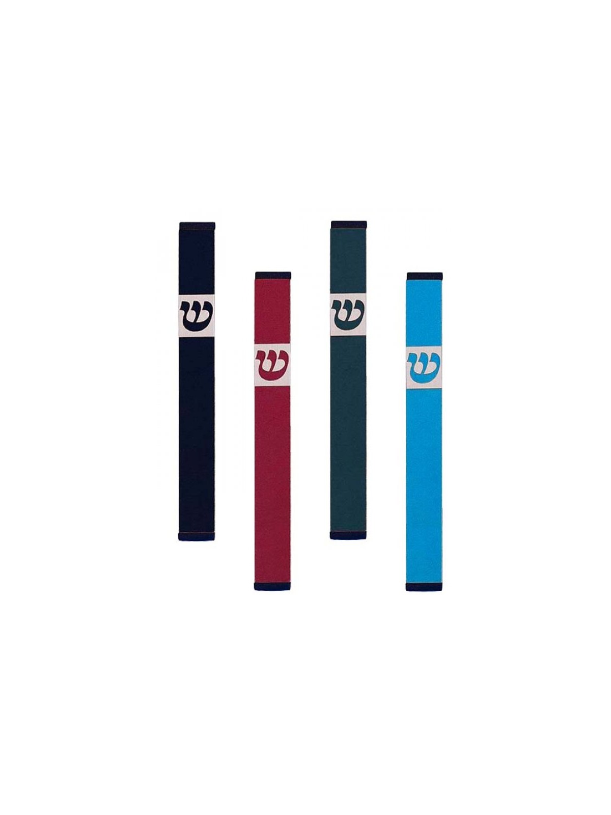 Agayof Pillar Mezuzah Case with Curving Shin Da... | Aluminium Mezuzah