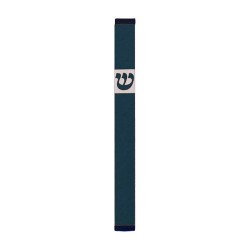 Agayof Pillar Mezuzah Case with Curving Shin Da... | Aluminium Mezuzah