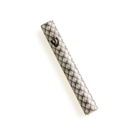 Silver Mezuzah Case with Diamond Design Silver ... | Aluminium Mezuzah