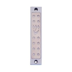 Agayof Mezuzah Case Twelve Stars of David in Li... | Aluminium Mezuzah