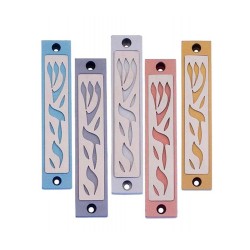 Agayof Mezuzah Case with Letters of Divine Name... | Aluminium Mezuzah