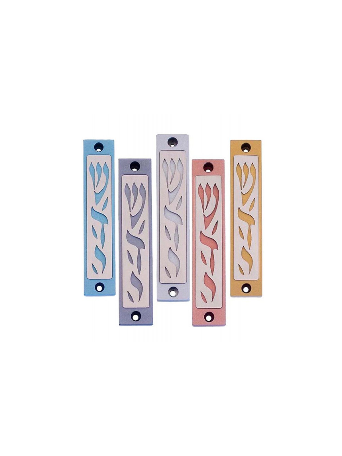 Agayof Mezuzah Case with Letters of Divine Name... | Aluminium Mezuzah