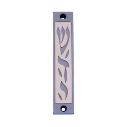 Agayof Mezuzah Case with Letters of Divine Name... | Aluminium Mezuzah