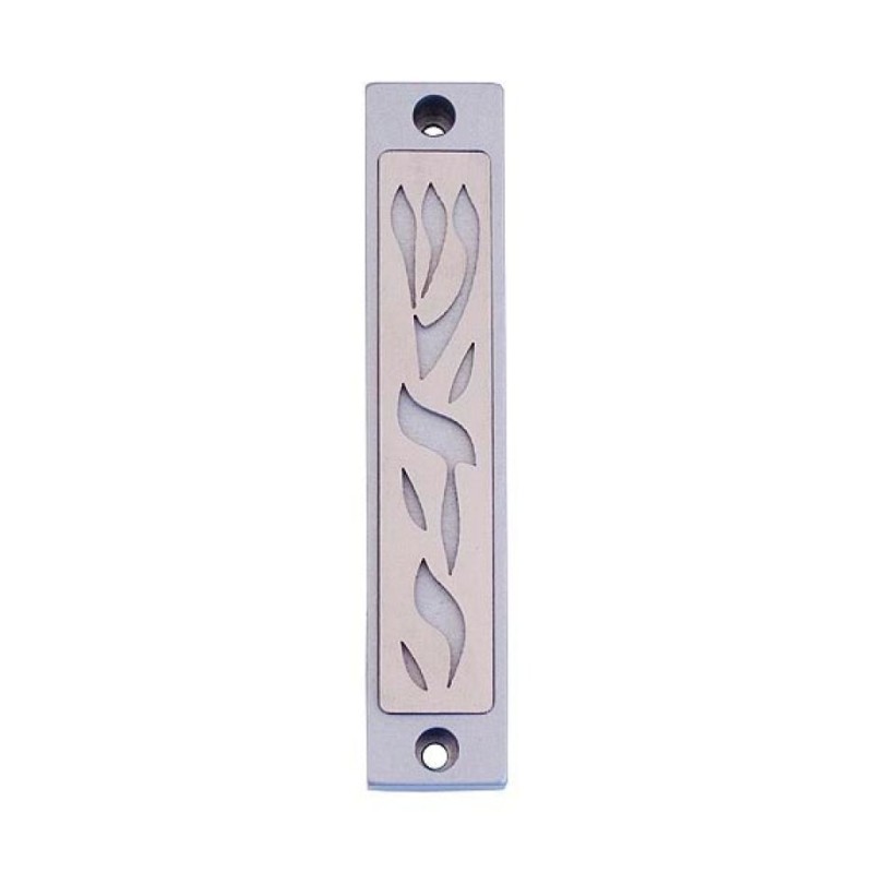 Agayof Mezuzah Case with Letters of Divine Name... | Aluminium Mezuzah