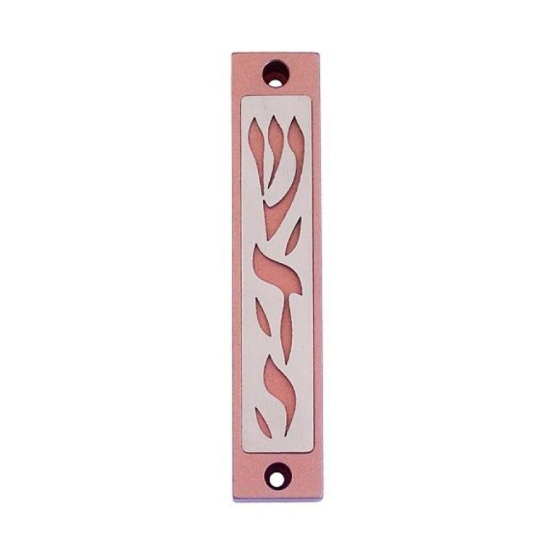 Agayof Mezuzah Case with Letters of Divine Name... | Aluminium Mezuzah