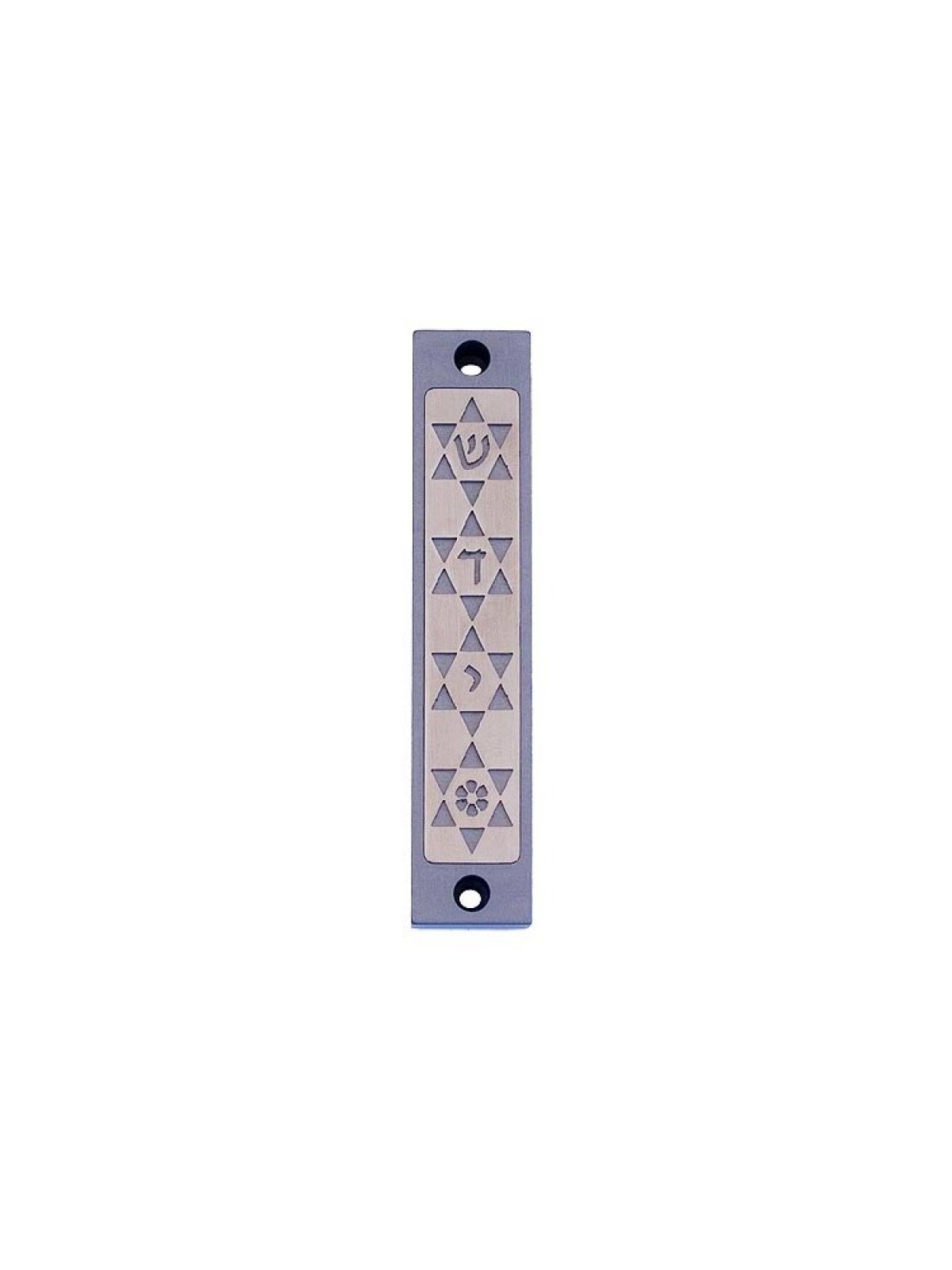 Agayof Mezuzah Case Four Stars of David in Ligh... | Aluminium Mezuzah