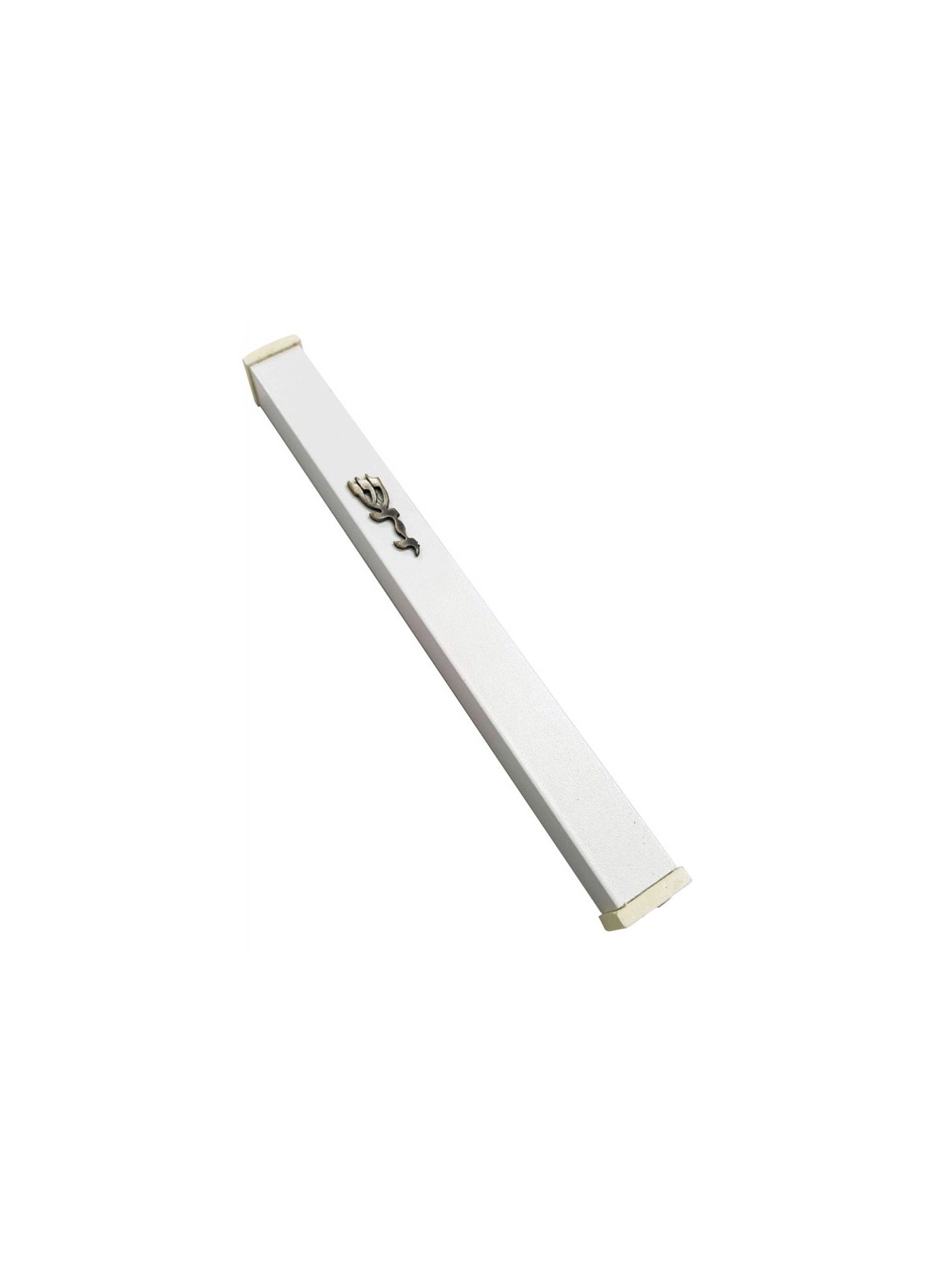 Classic White Aluminum Mezuzah Shin Daled Yud L... | Aluminium Mezuzah