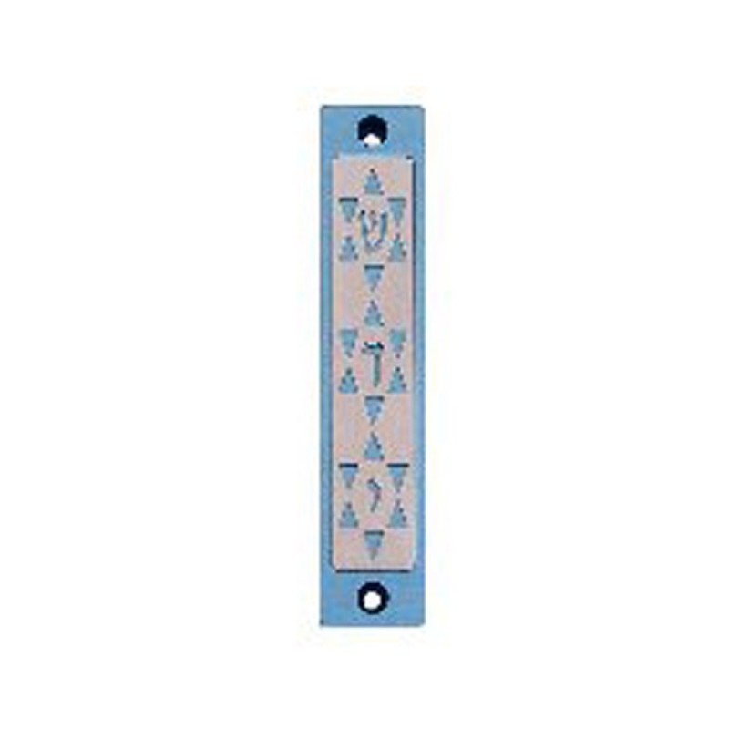 Agayof Mezuzah Case with Three Stars of David i... | Aluminium Mezuzah