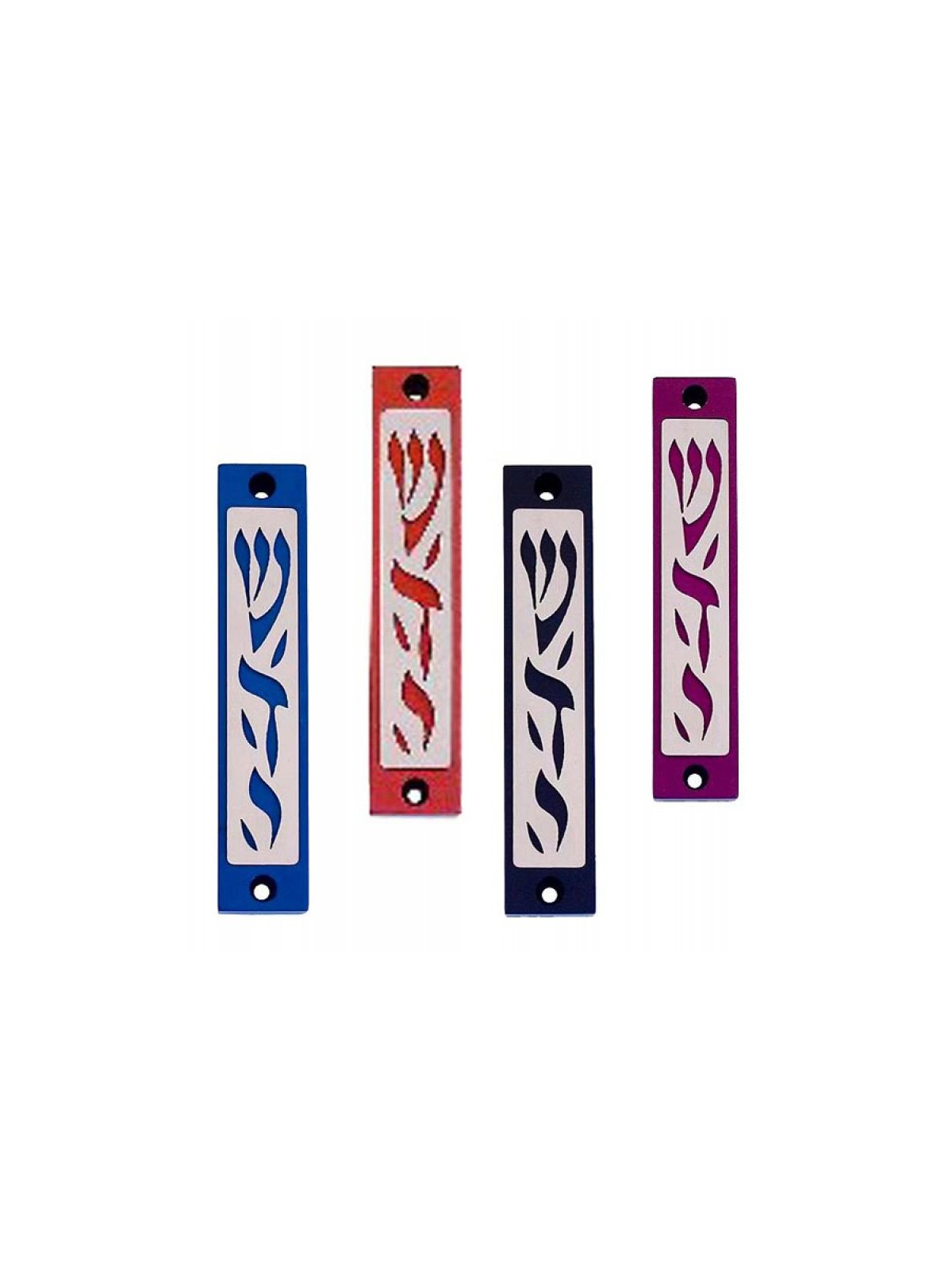 Agayof Mezuzah Case with Letters of Divine Name... | Aluminium Mezuzah