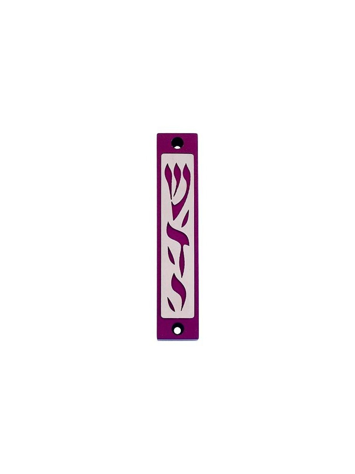 Agayof Mezuzah Case with Letters of Divine Name... | Aluminium Mezuzah