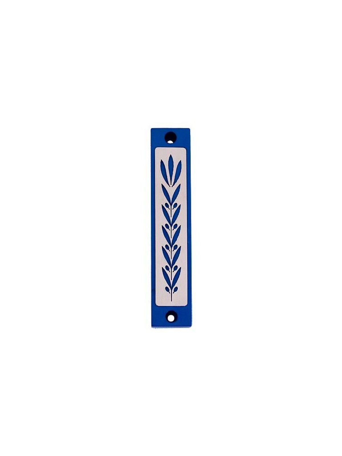 Agayof Mezuzah Case with Wheat Image in Dark Co... | Aluminium Mezuzah