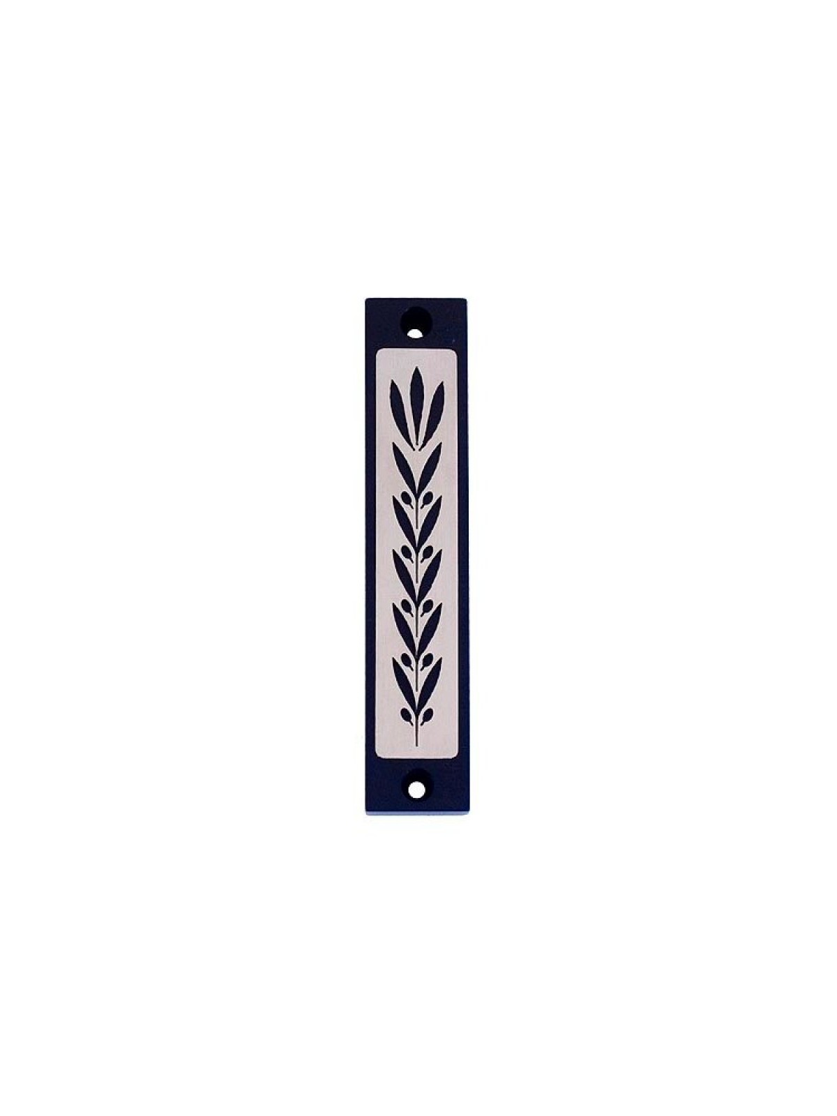 Agayof Mezuzah Case with Wheat Image in Dark Co... | Aluminium Mezuzah