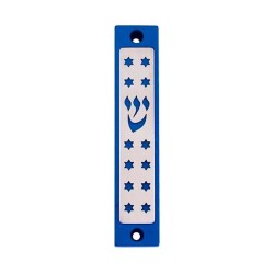 Agayof Mezuzah case Twelve Stars of David in Da... | Aluminium Mezuzah