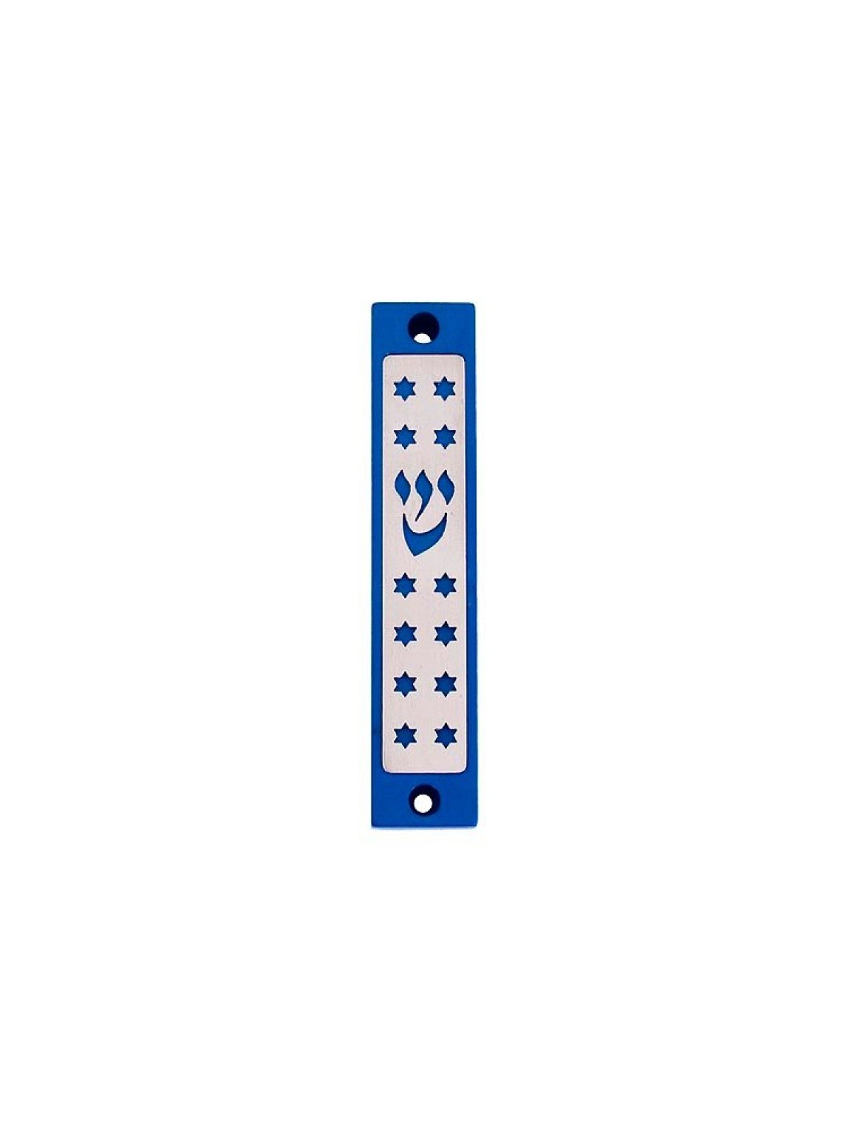 Agayof Mezuzah case Twelve Stars of David in Da... | Aluminium Mezuzah