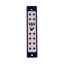 Agayof Mezuzah case Twelve Stars of David in Da... | Aluminium Mezuzah