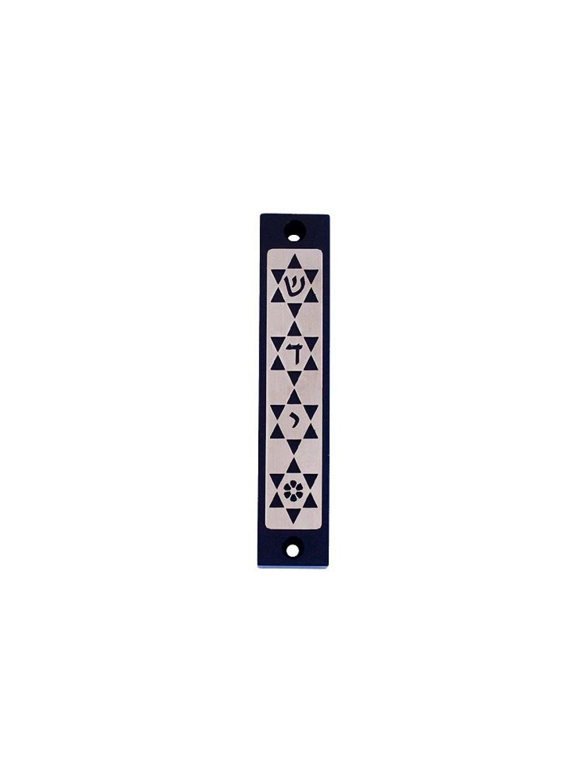 Agayof Mezuzah Case with Four Stars of David in... | Aluminium Mezuzah