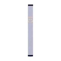 Agayof Pillar Mezuzah Case with Curving Shin Li... | Aluminium Mezuzah