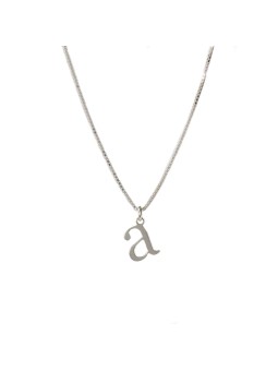 Sterling Silver Classic Letter Pendant , Sterling Silver Family Neckla