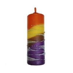 Decorative Handmade Pillar Havdalah Candle Orang... | Havdalah Candles