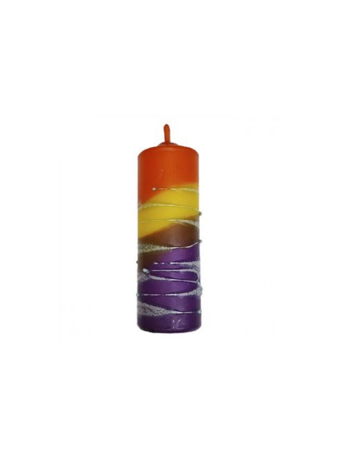 Decorative Handmade Pillar Havdalah Candle Orang... | Havdalah Candles