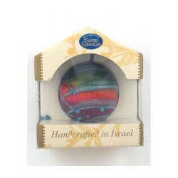 Small Handmade Globe Havdalah Candle Red and Blu... | Havdalah Candles