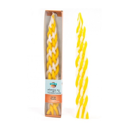 Handmade Braided Paraffin Wax Havdalah Candle Ye... | Havdalah Candles