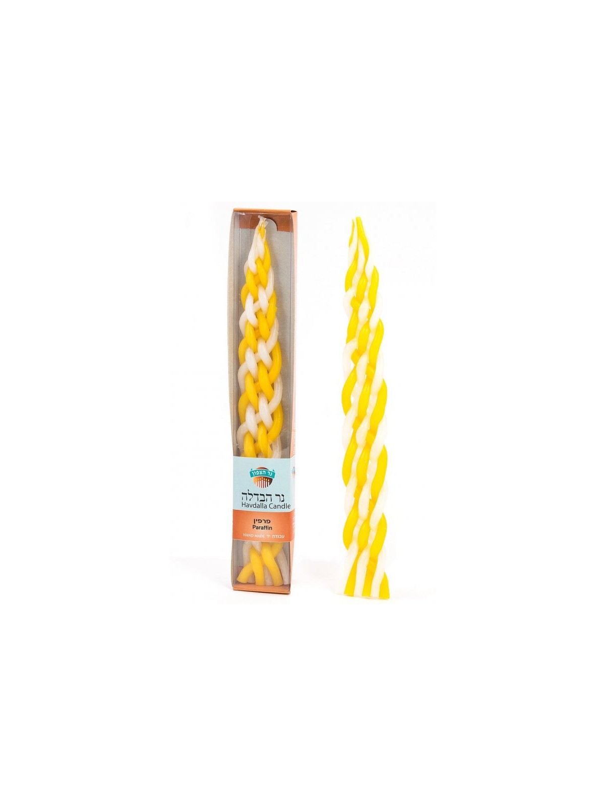 Handmade Braided Paraffin Wax Havdalah Candle Ye... | Havdalah Candles