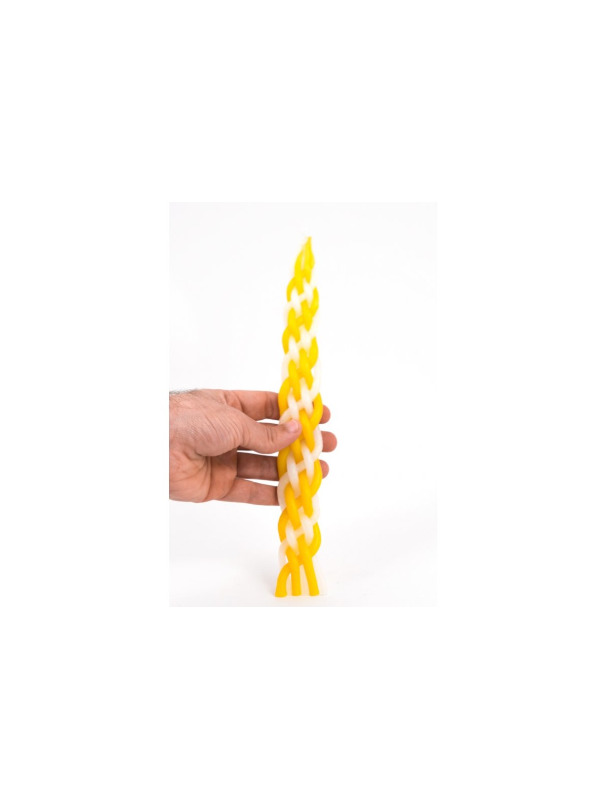 Handmade Braided Paraffin Wax Havdalah Candle Ye... | Havdalah Candles