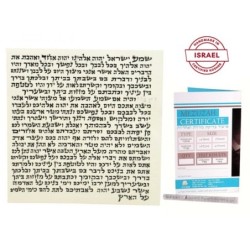 Mezuzah Scroll Ashkenaz Version Made in Israel 100