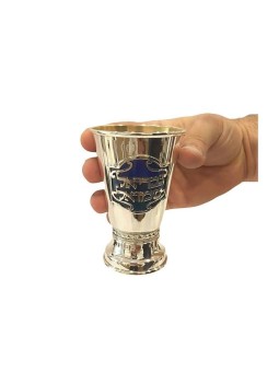 Custom Kiddush Cup With Enamel , Modern Kiddush Cups , Israeli Judaica