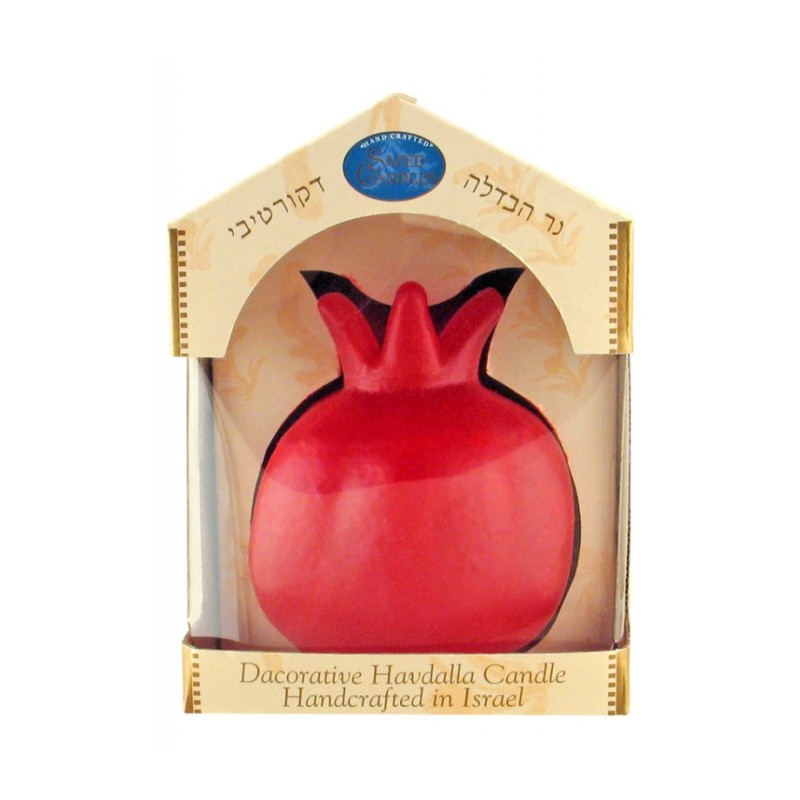 Decorative Handcrafted Havdalah Candle Red Pomeg... | Havdalah Candles