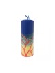 Handmade Pillar Havdalah Candle Blue Yellow Gree... | Havdalah Candles