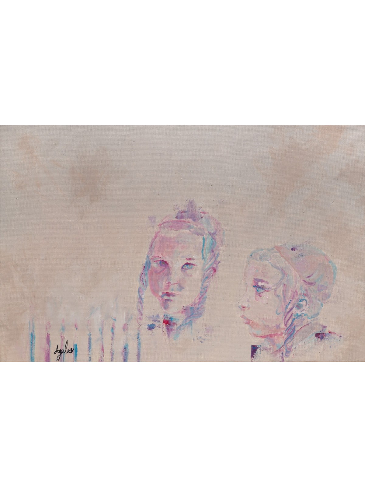 Purple and Blue of Hasidic Children Light The Meno , Jewish Abstract A