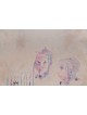 Purple and Blue of Hasidic Children Light The Meno , Jewish Abstract A
