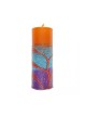 Handmade Pillar Havdalah Candle Orange Blue and ... | Havdalah Candles
