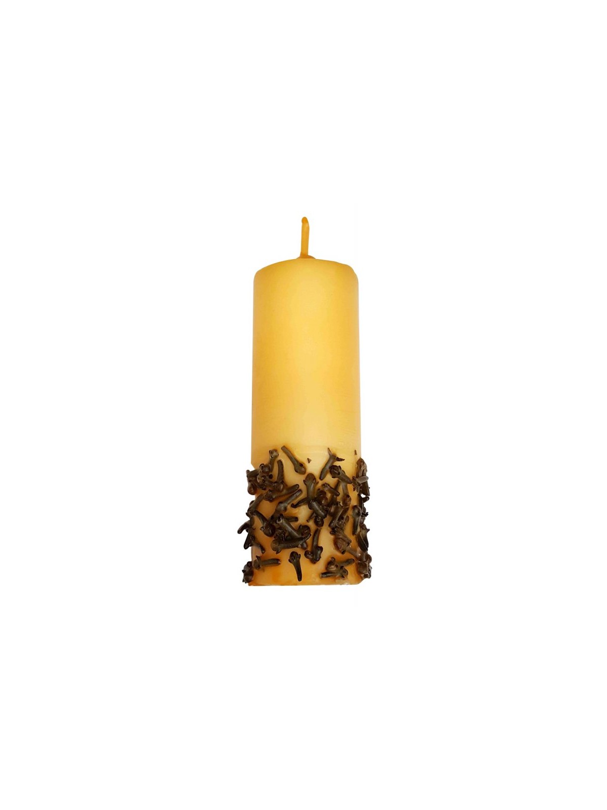 Bougie de Havdalah pilier rond doré avec Besamim... | Bougies de la Havdala