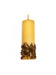 Bougie de Havdalah pilier rond doré avec Besamim... | Bougies de la Havdala