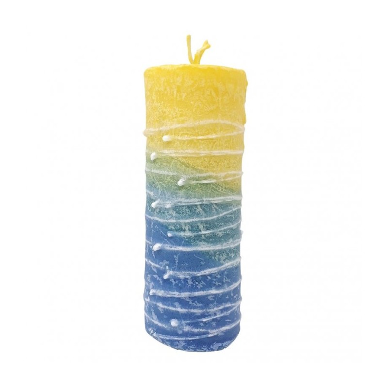 Decorative Handcrafted Pillar Havdalah Candle Bl... | Havdalah Candles