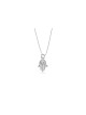 Hamsa and Chai Silver Pendant , Sterling Silver Family Necklaces , Isr