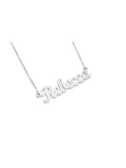 Cursive English Name Sterling Silver Necklace , Tu B'Av Gifts , Israel