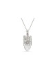 925 Sterling Silver Big Silver Dreidel Necklace , Jerusalem Jewelry ,
