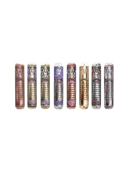 Jewish House Blessing Menorah Mezuzah Case , Large Mezuzahs , Israeli