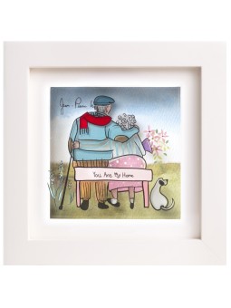 Romantic 3D Painting "You Are My Home" , Tu B'Av Gifts , Israeli Judai