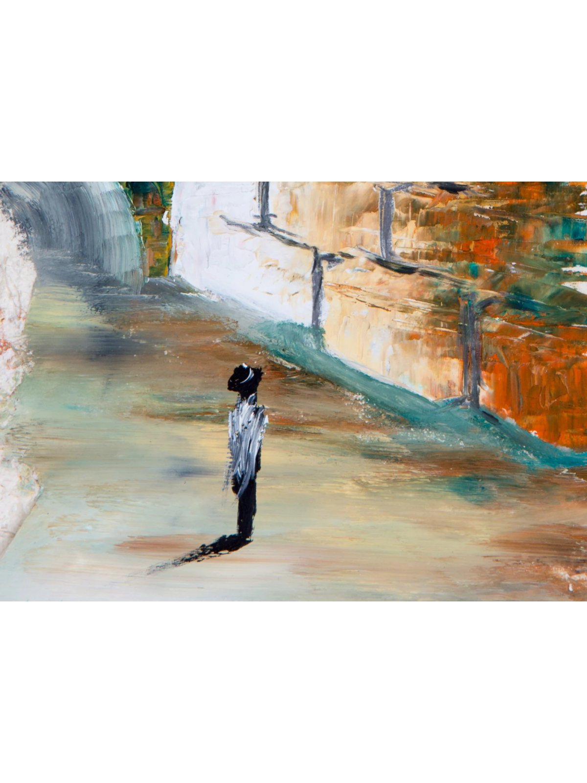 Hasidic Jew Praying Western Wall Oil Painting , Tu B'Av Gifts , Israel
