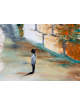 Hasidic Jew Praying Western Wall Oil Painting , Tu B'Av Gifts , Israel