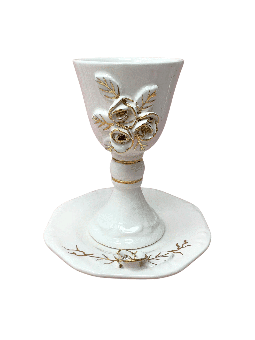 Modern Kiddush Cup and Plate Set , Passover Gifts , Israeli Judaica