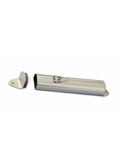 Classic Silver Mezuzah Case with Shiny Finish , For 7cm Scrolls , Isra