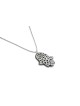 Large Aluminum and Silver Hamsa Pendant , Sterling Silver Family Neckl