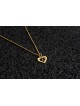 Yellow Gold Double Heart Pendant , Jewish Wedding Gifts , Israeli Juda